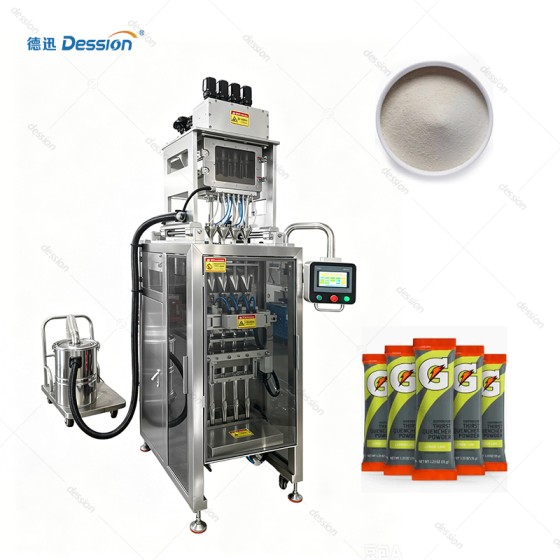 Automatic 4-Lane Back-Seal Powder Packaging Machine for Instant Drinks